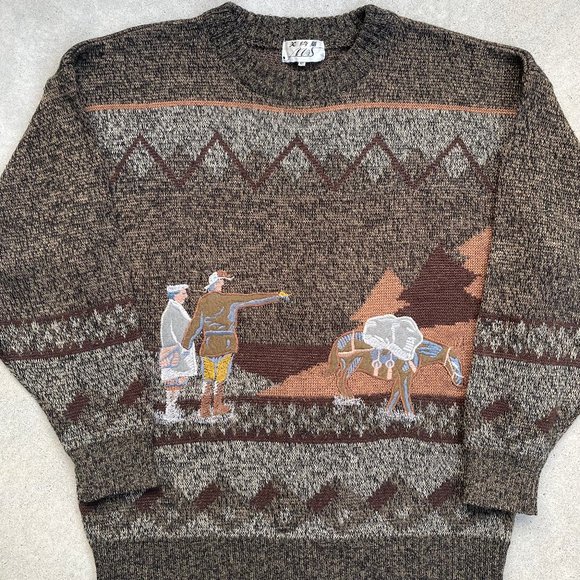 Men's Embroidered Patterned Sweater - Picture 3 of 8